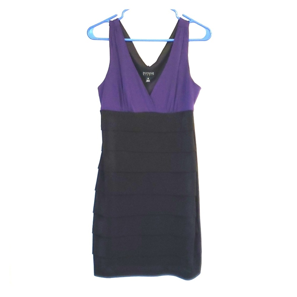 Purple and black dress